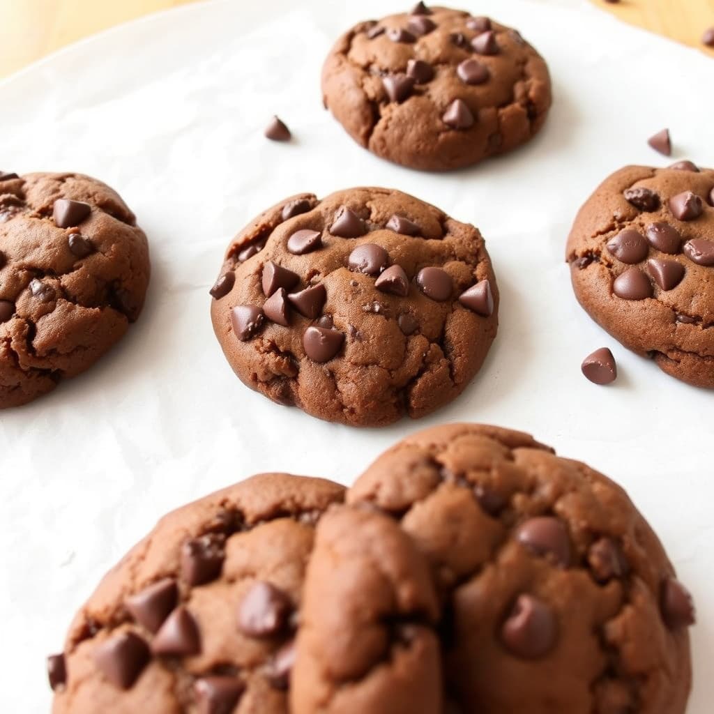 Sjokolade, sjokoladekjeks med sjokoladestykker