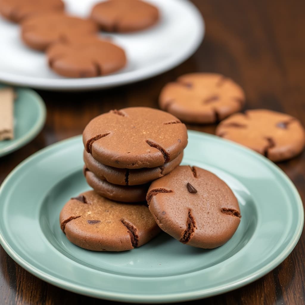 Sjokoladekjeks med vaffelaktig struktur