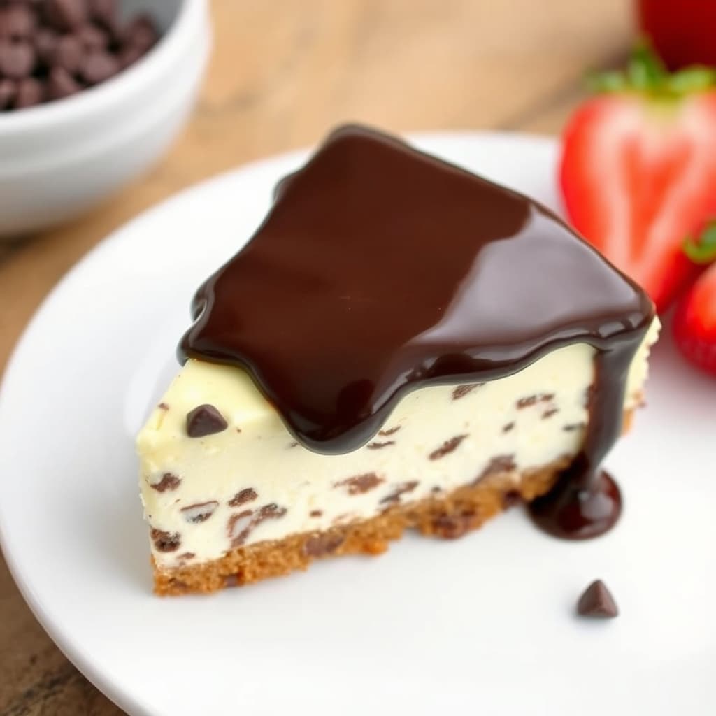 Sjokoladekjeksostekake med sjokoladetrekk