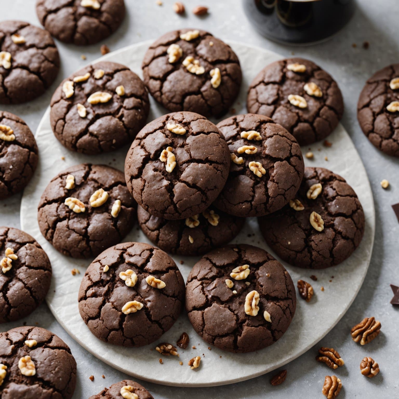 Sjokoladeknakkekjeks med valnøtter