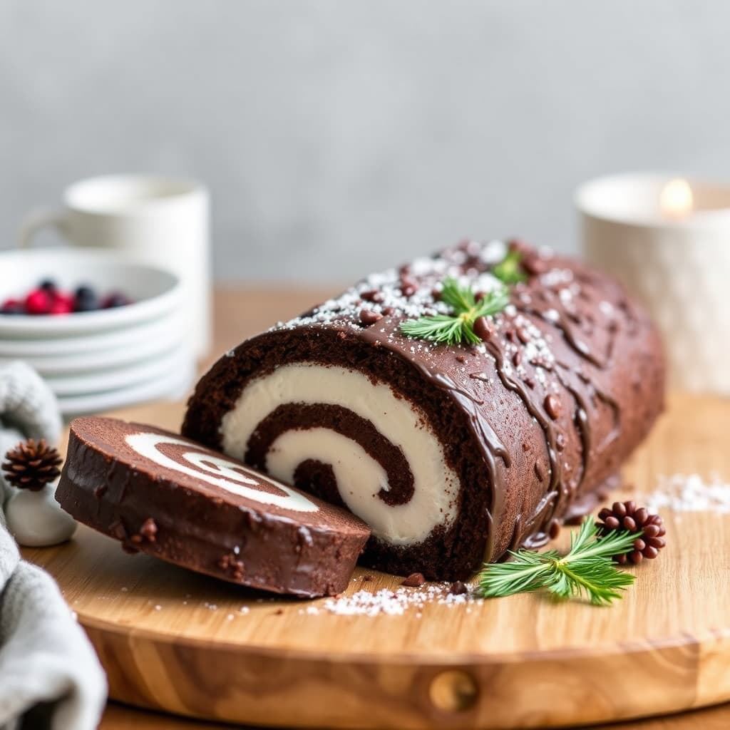 Sjokoladeknekkende julelogg