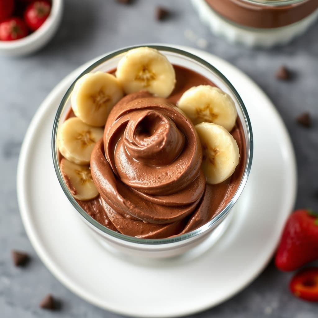 Sjokolademascarpone-mousse med bananer