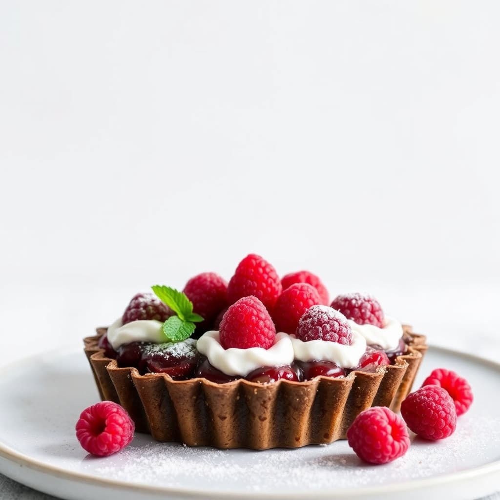 Sjokolademoskatt med bringebær