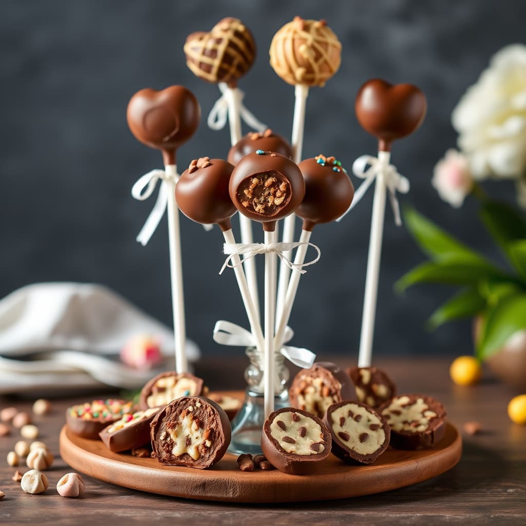 Sjokoladepåstativ med lollipop