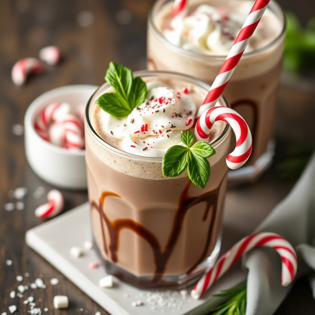 Sjokoladepeppermynte milkshake