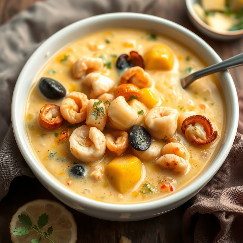 Sjømatgryte med squash