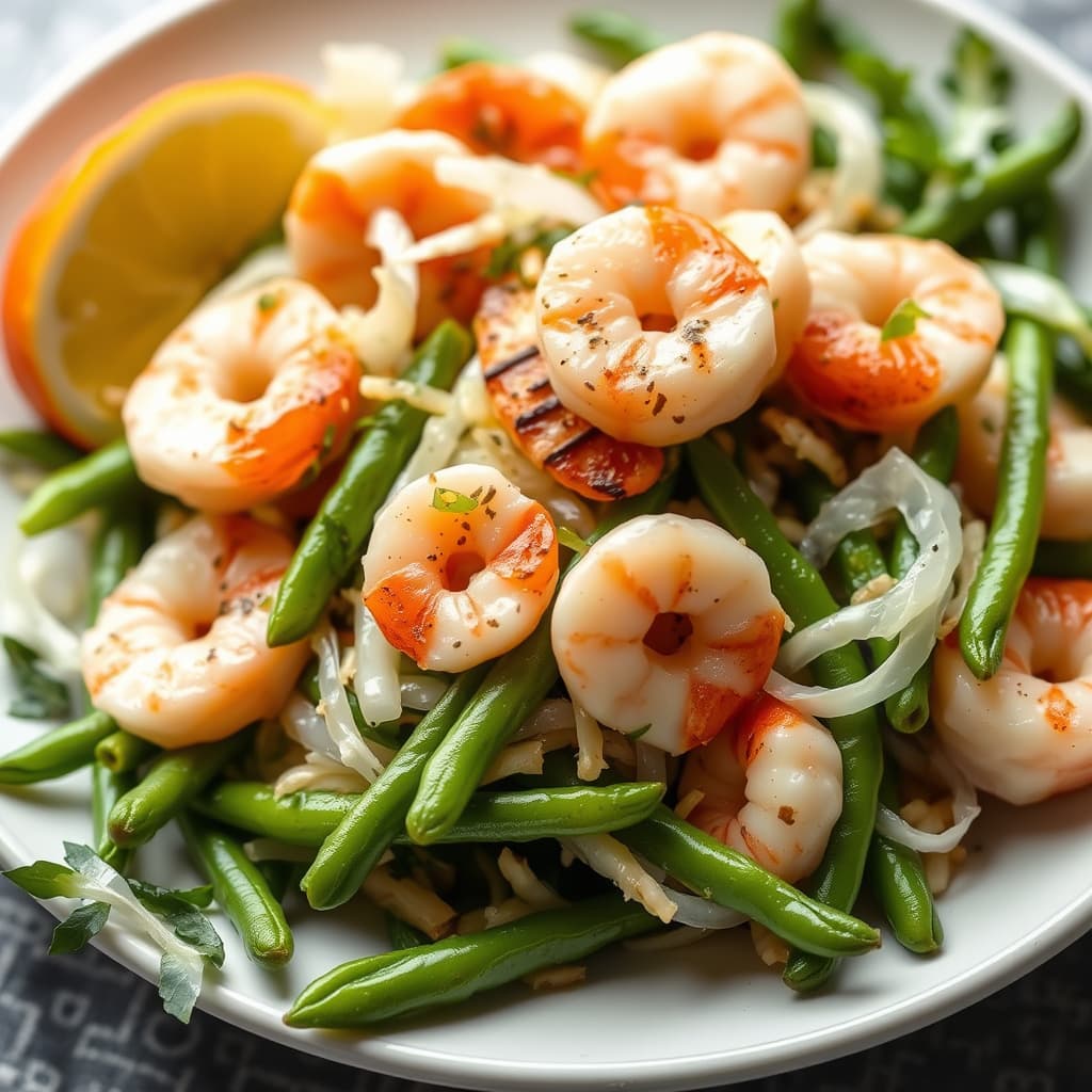 Sjømatssalat med fennikel og grønne bønner