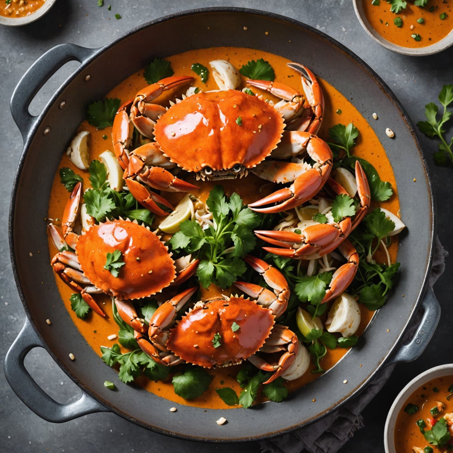 Skarpsopp stekt med krydret kokosnøttsaus