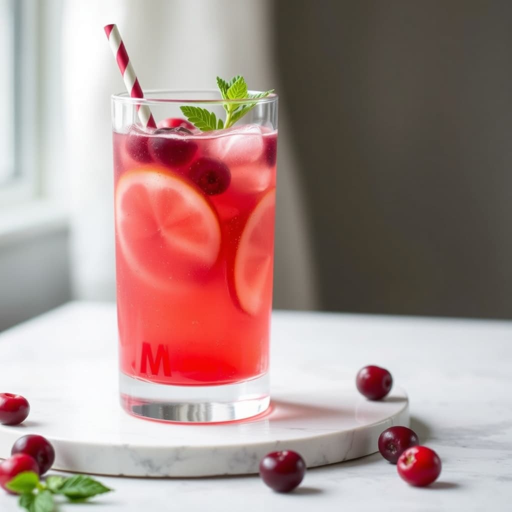 Skinnende tranebærdrikk