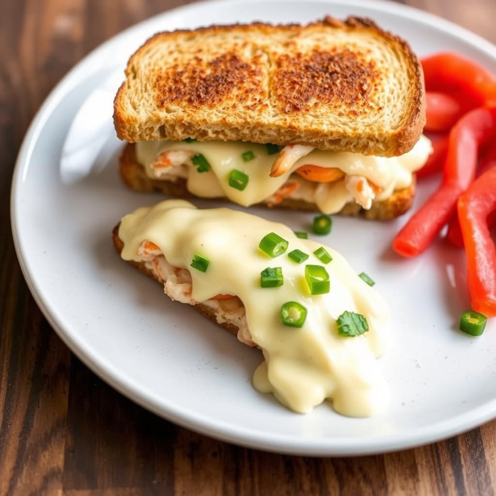 Skrikende krabbe smelter på pumpernickel