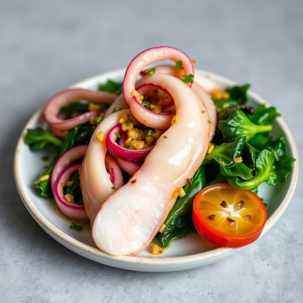 Skrukjøtt og syltede sennepsblader