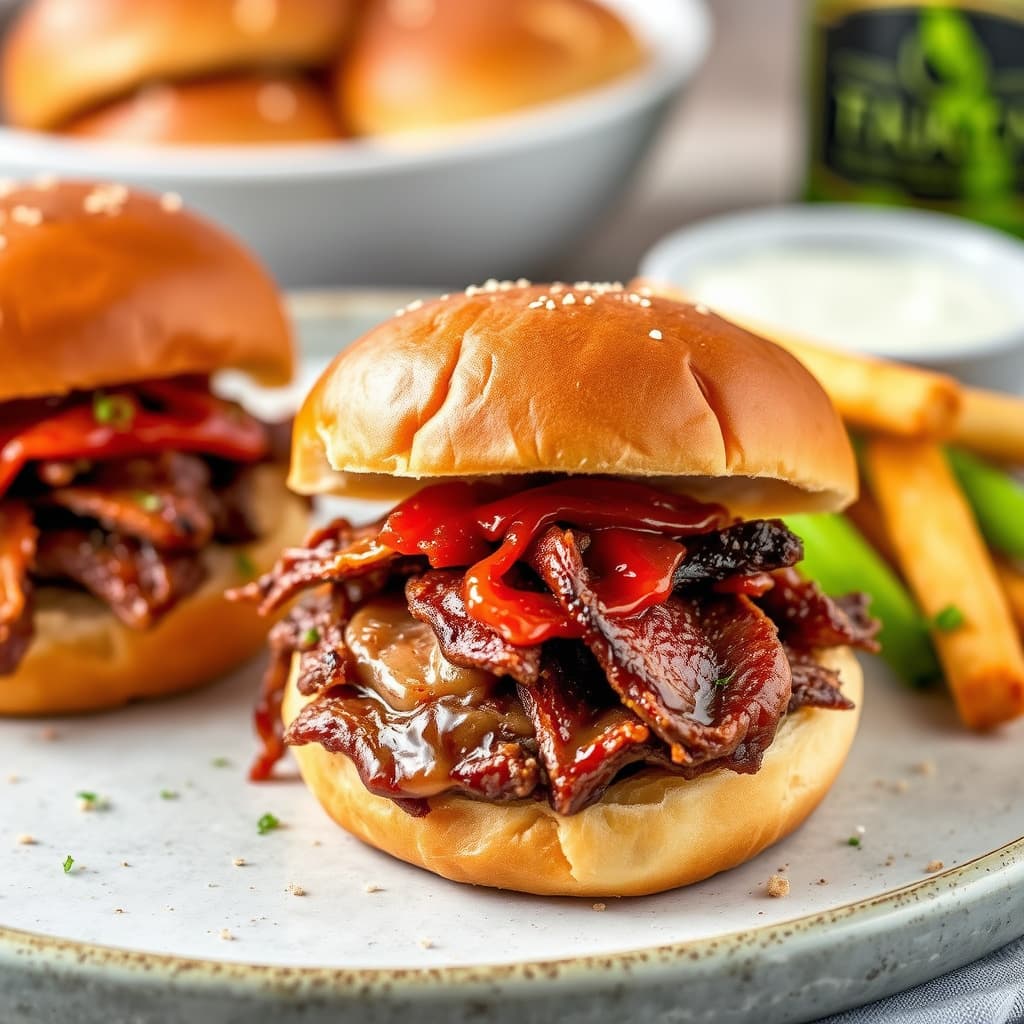 Slow and Low Smokin' Texas BBQ Brisket Sliders