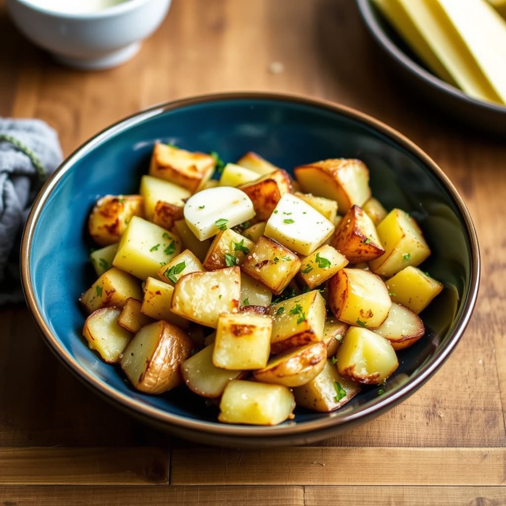 Smør- og Parmesankrønsjete poteter