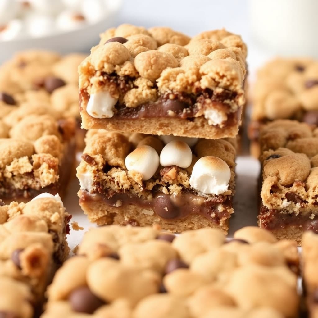 S'mores-kjeks med smuldredeigbarer