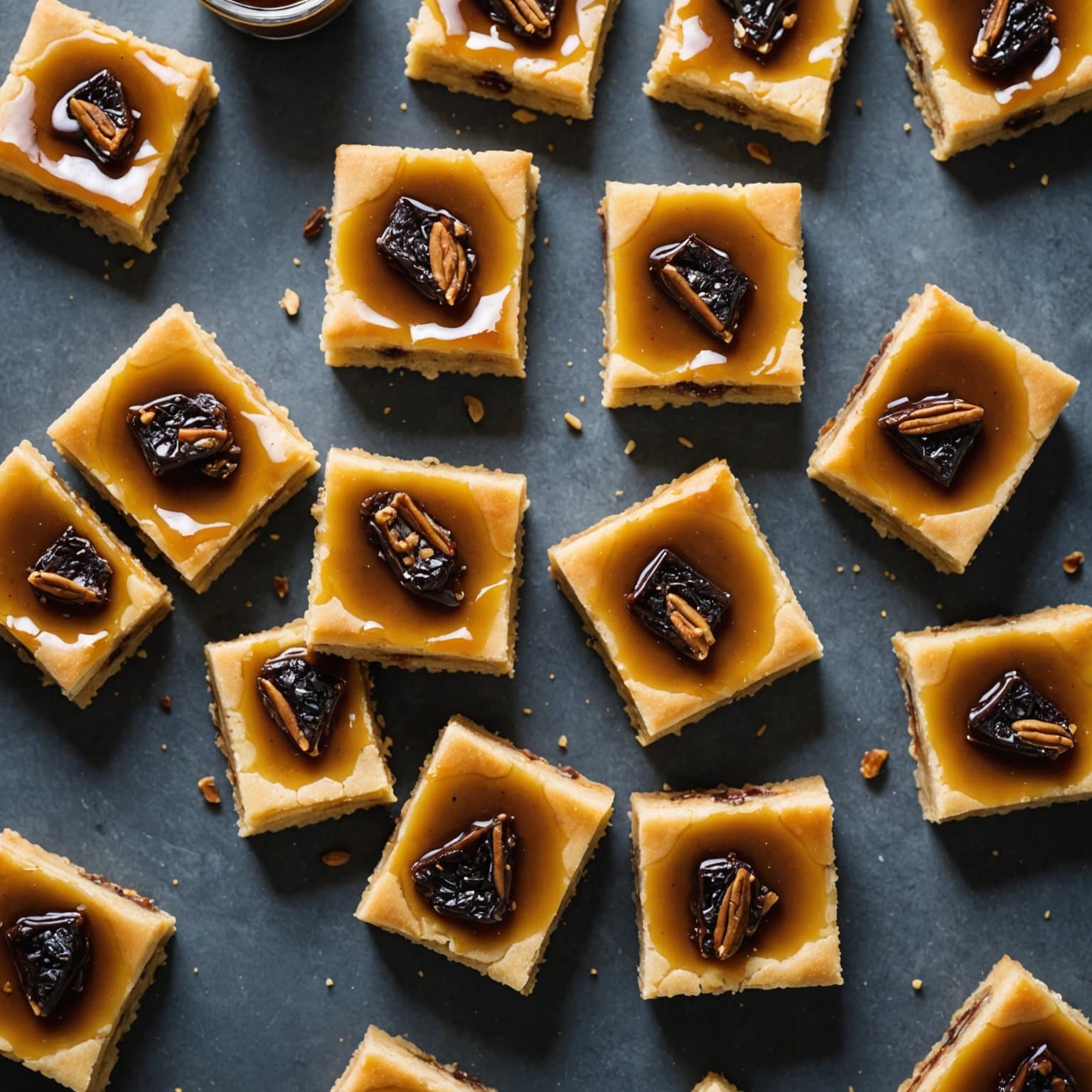Smørkakestenger med shortbread og butter tart-fyll