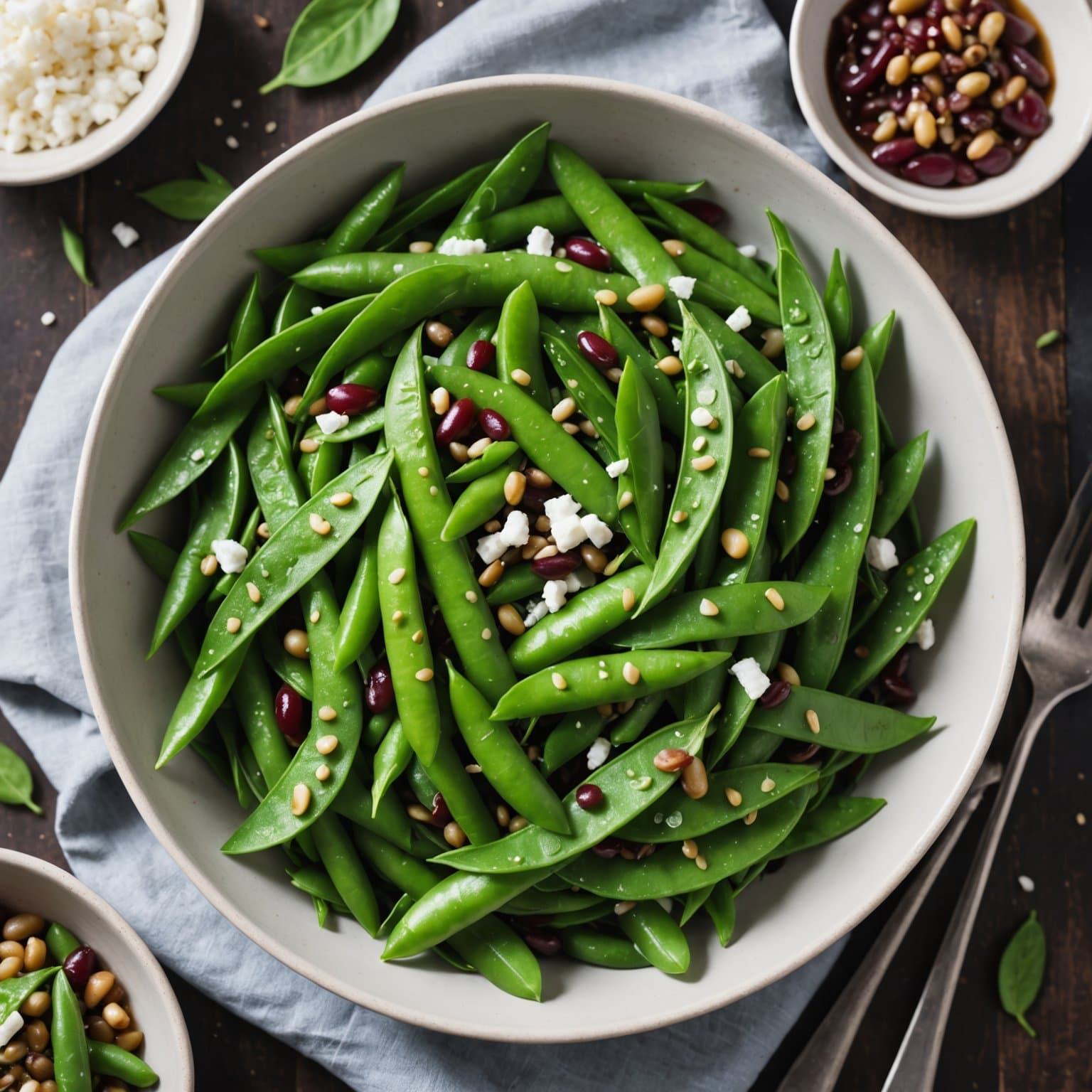 Snøerter og grønne bønnesalat