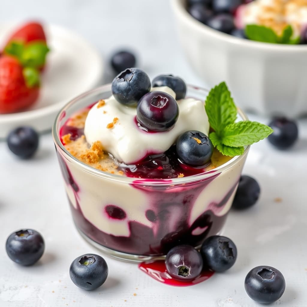 Sommerblåbærpudding