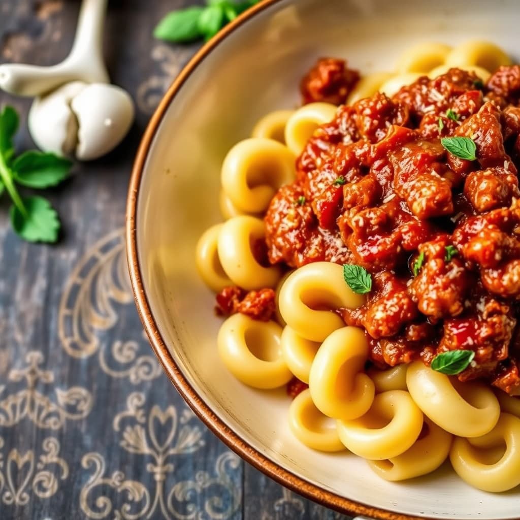 Søndagssaus med kjøtt og orecchiette