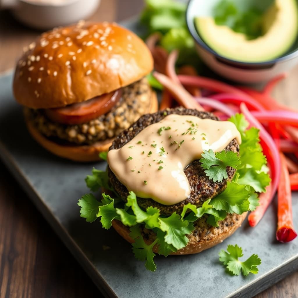 Soppkasha-burgere med chipotlemayonnaise