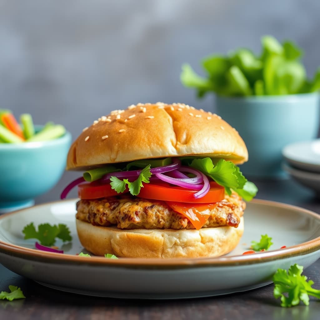 Sørøstasiatiske kalkunburgere