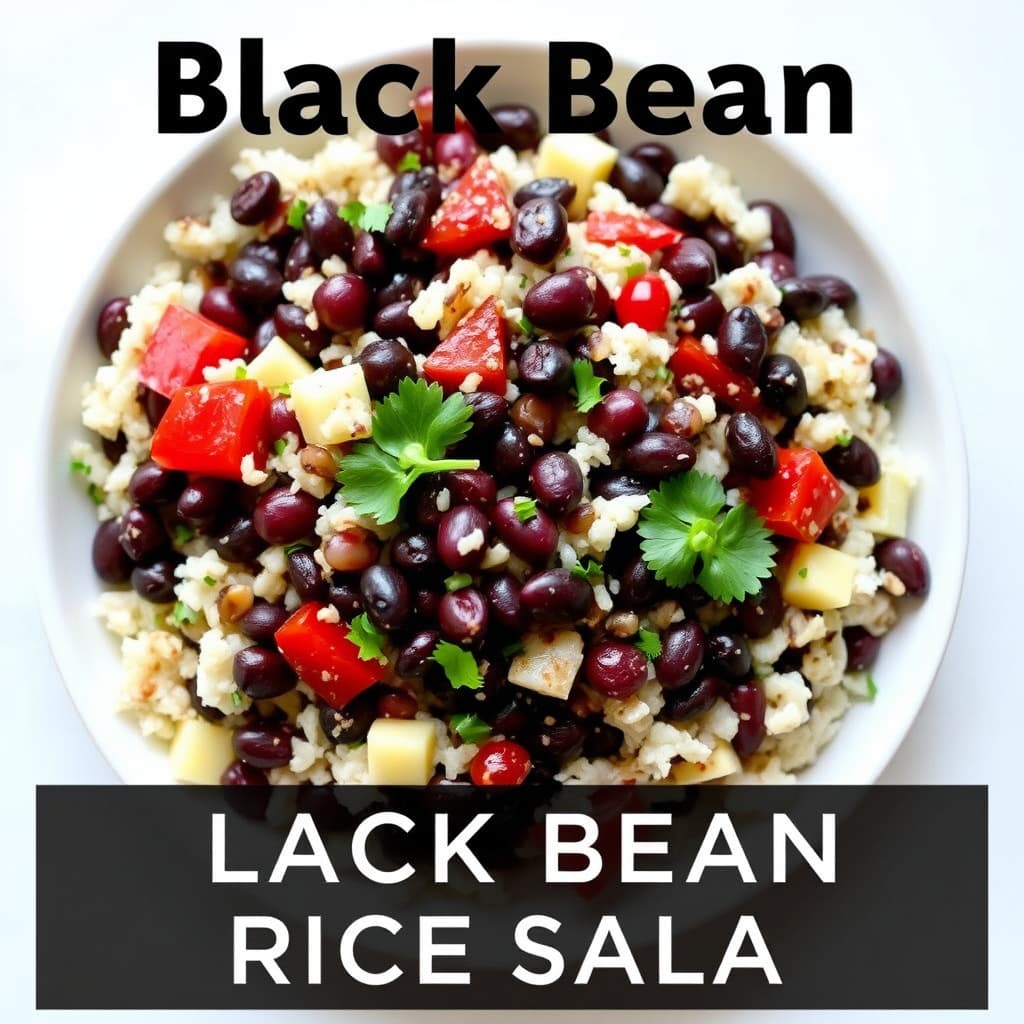 Sorte bønner og ris salat