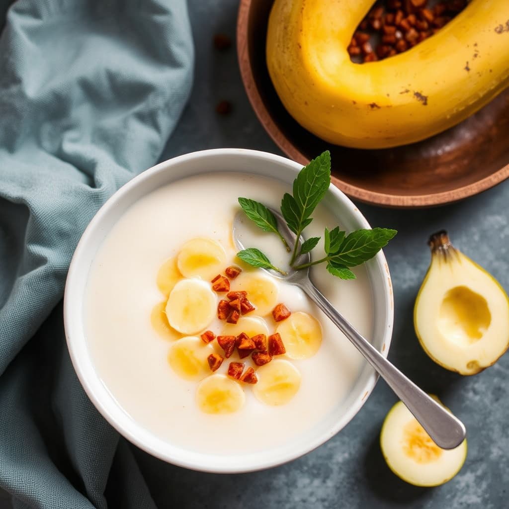 Søt banan- og kokosmelksuppe: Che Chuoi