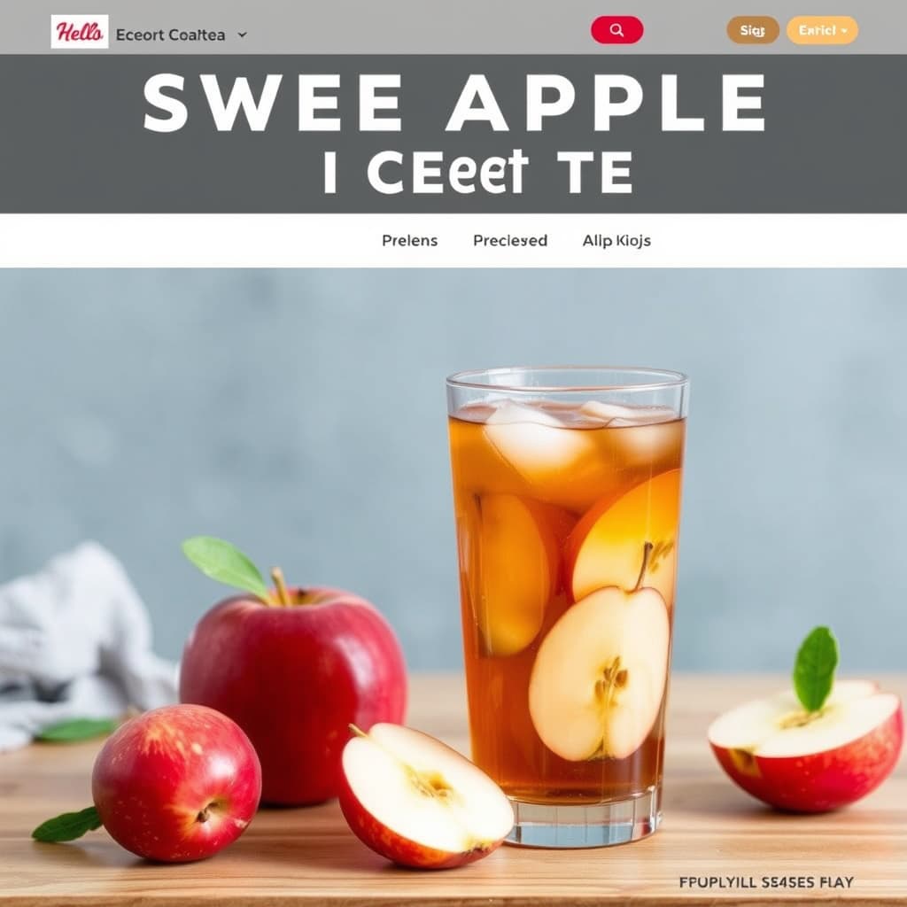 Søt eple-iskaldte te