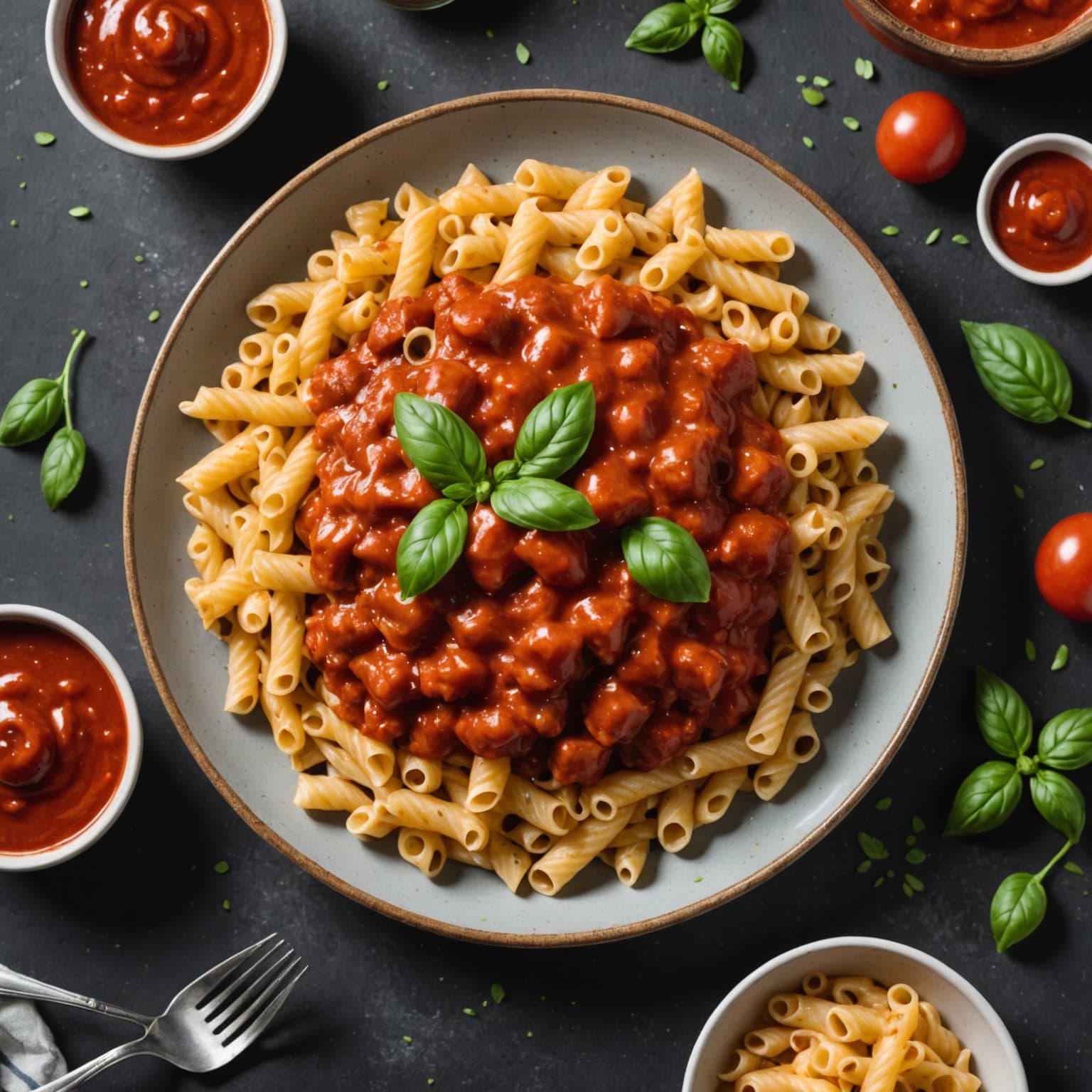 Søt ketchup og Thousand Island-pasta