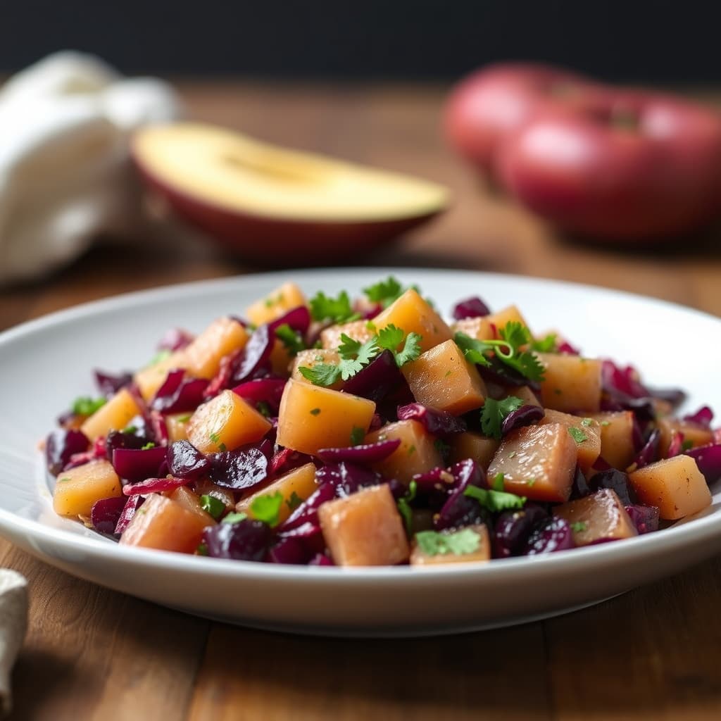 Søt og lilla potet-hash