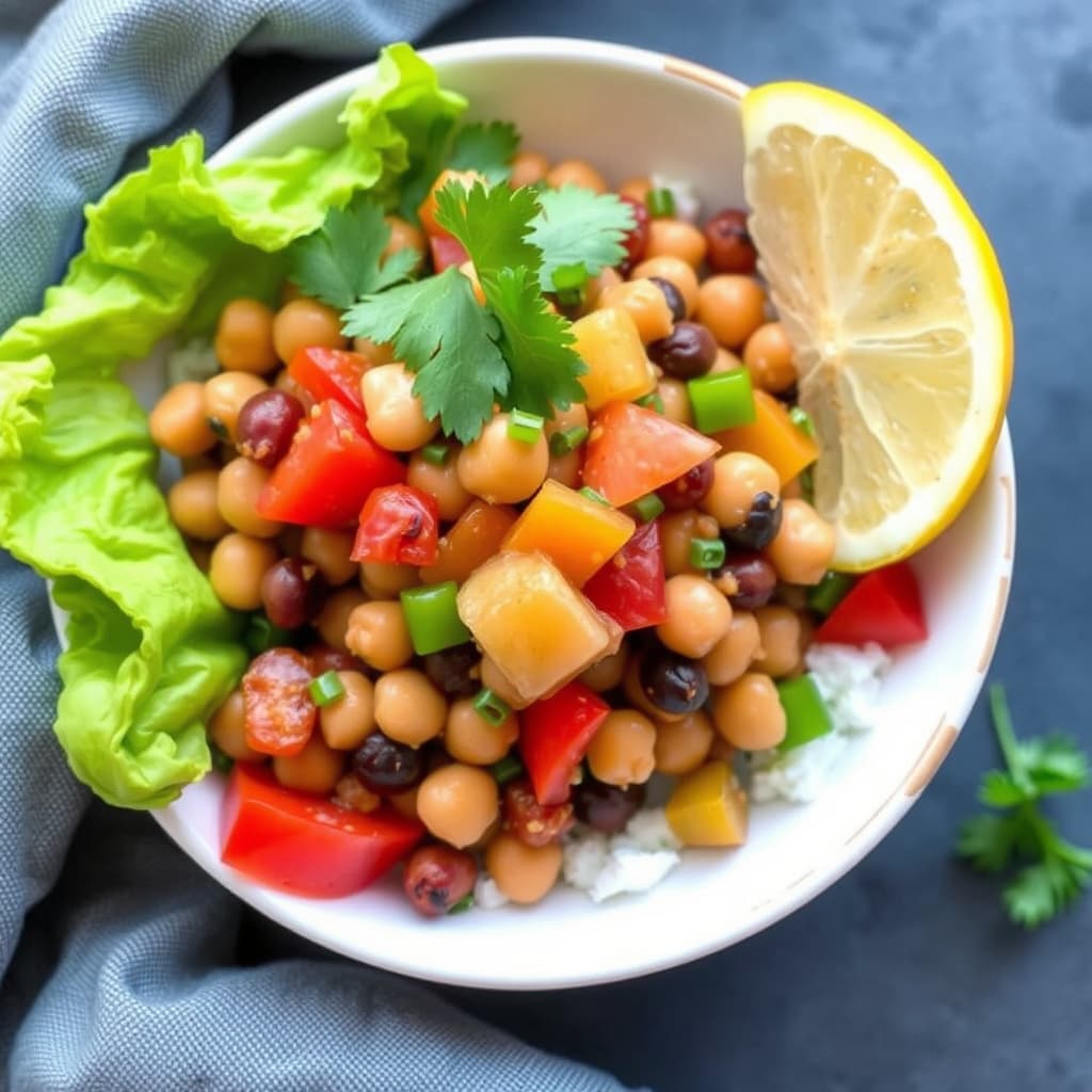 Søt og sur svartøyebønnesuccotash