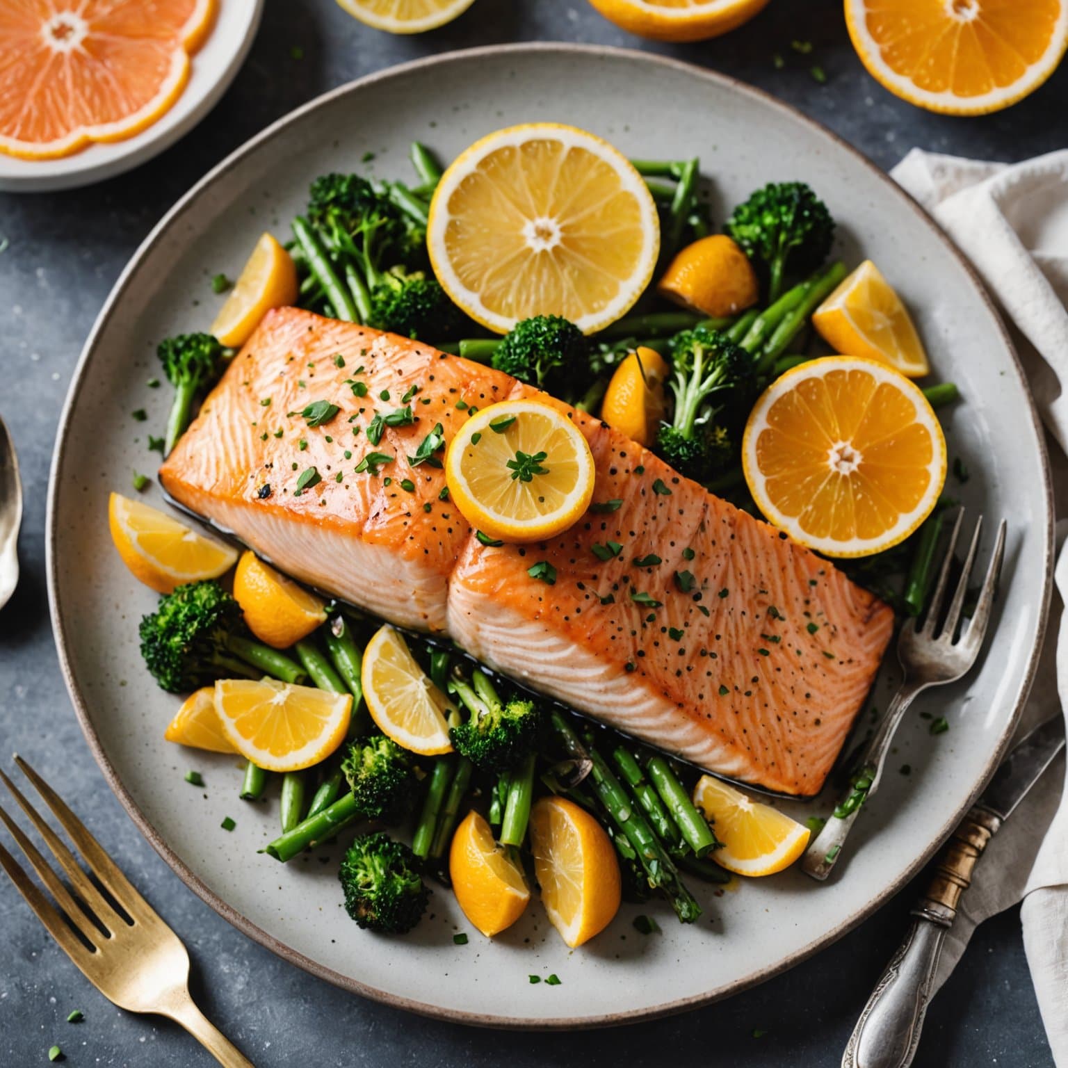 Søt sitrusbakt laks