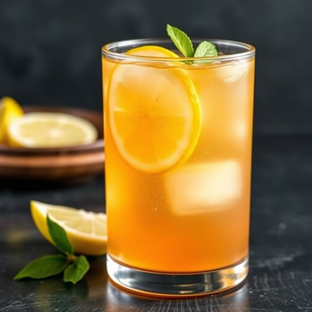 Søt te med vodka og limonade