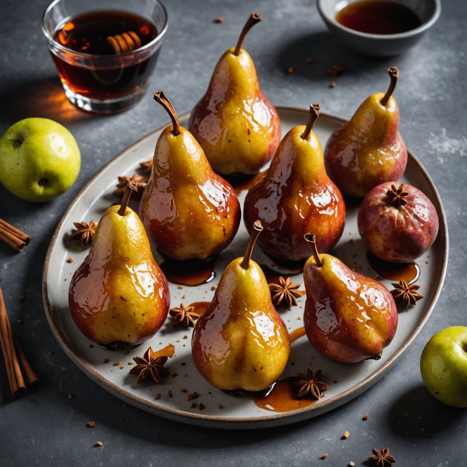 Søt vermut og kanelristede pærer