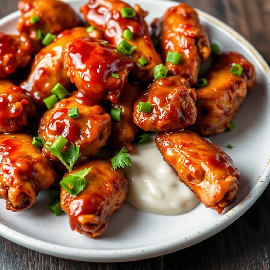 Søte, klissete og krydrede kyllingvinger