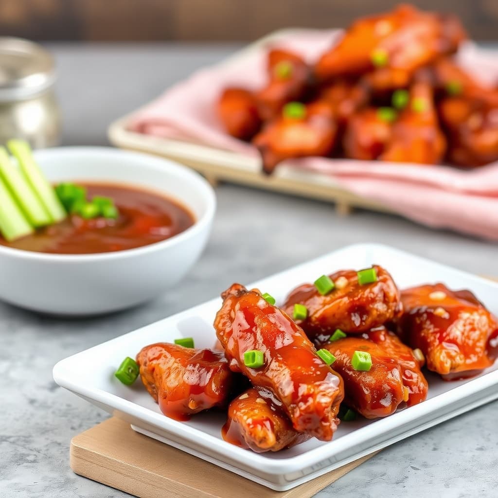 Søte og krydrede kyllingvinger