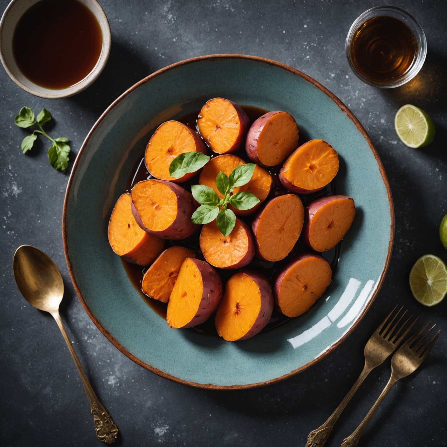 Søtpotet kokt i ingersirup