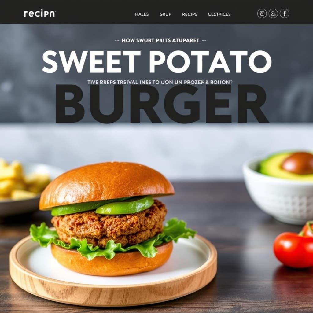 Søtpotet- og avokadoburger