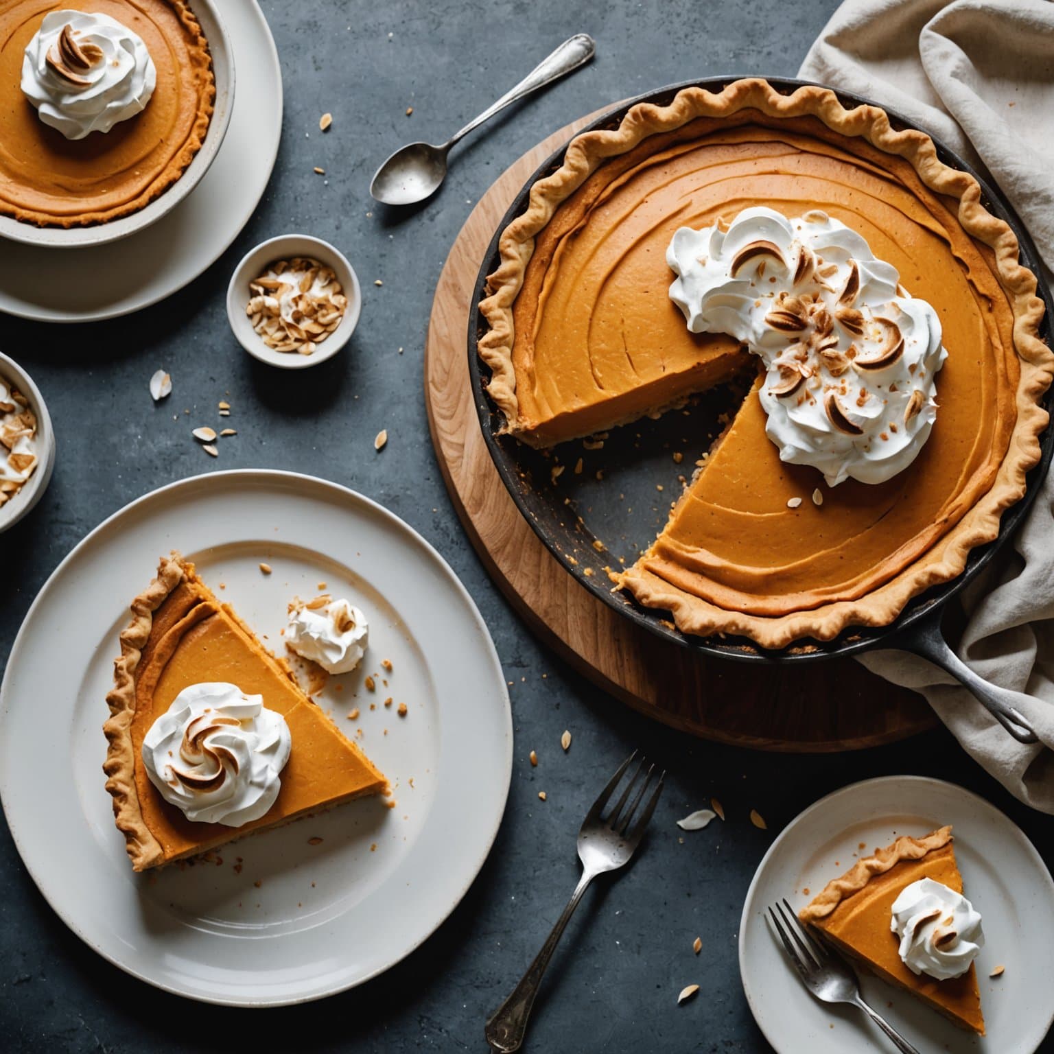 Søtpotet- og kokos-meringuepai