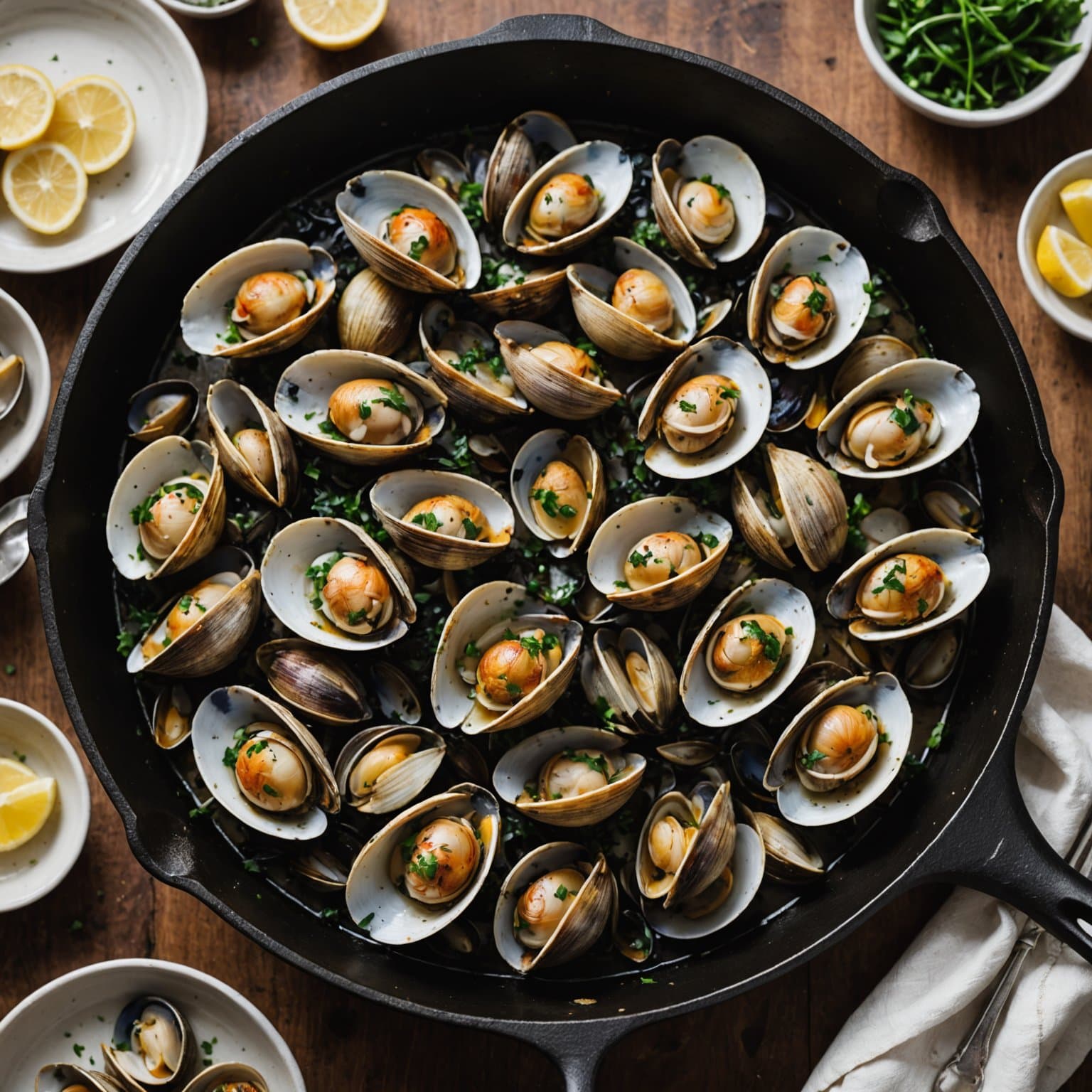 Søyledekte steinbakte kamskjell