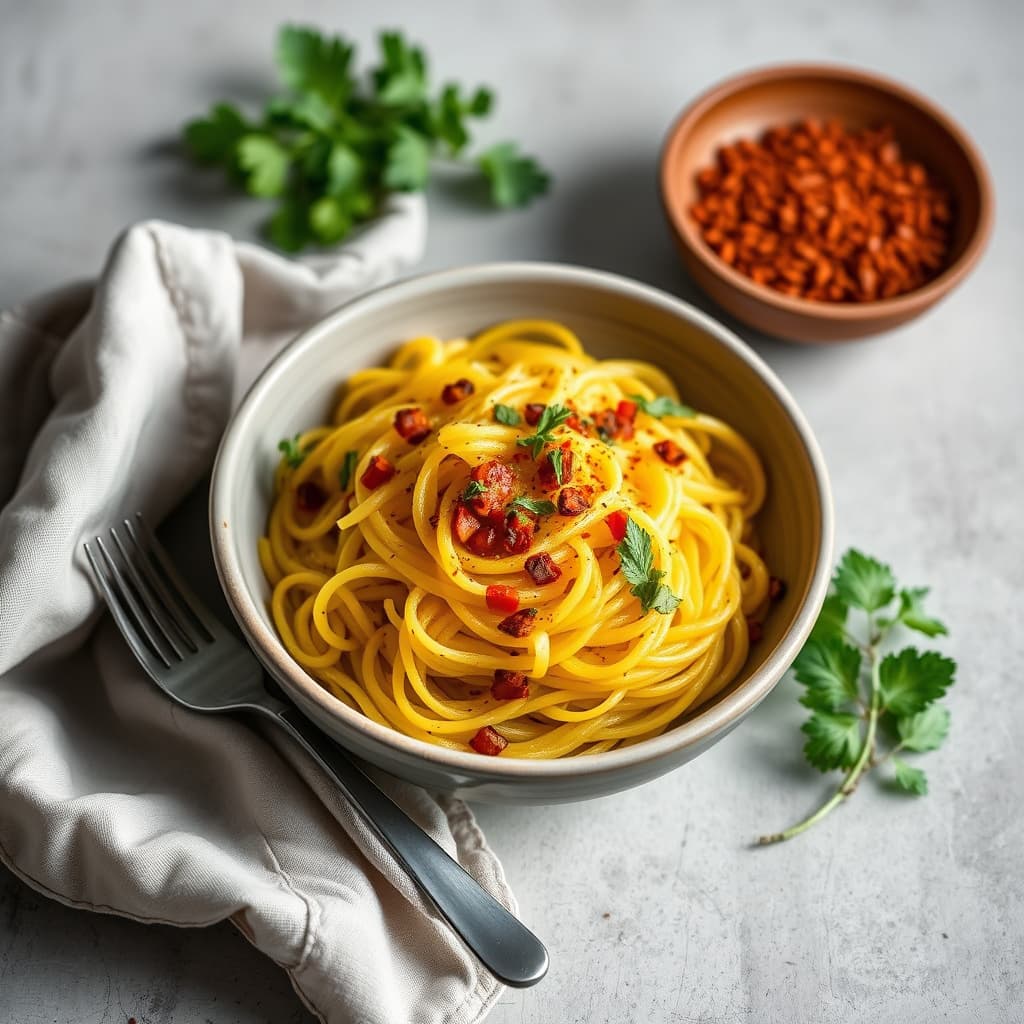 Spagettikurv med marokkanske krydder