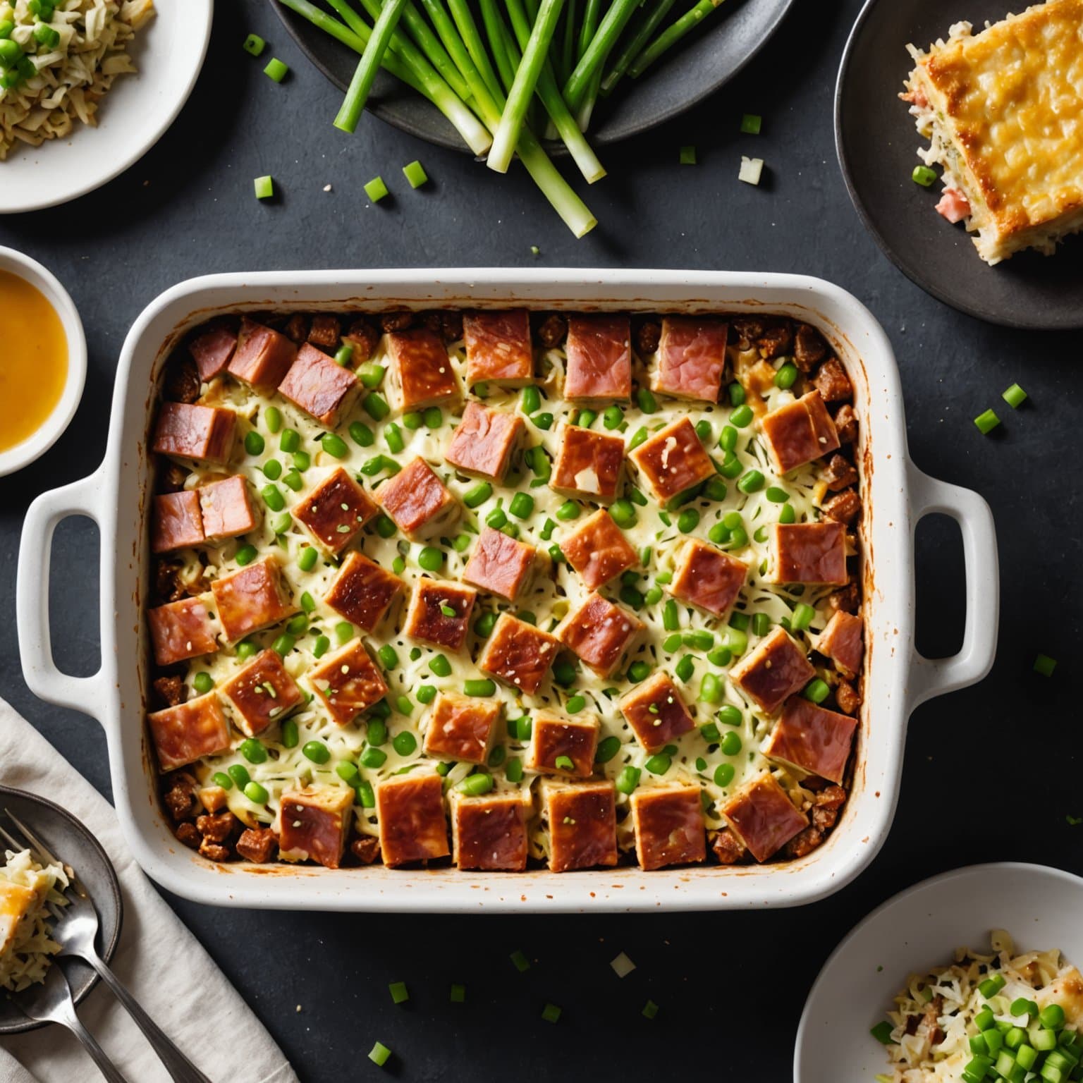 Spam® og grønne løkgryte