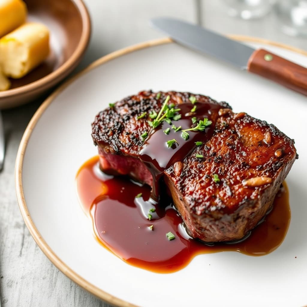 Spansk krydret ribeye med sherryeddik stekesaus