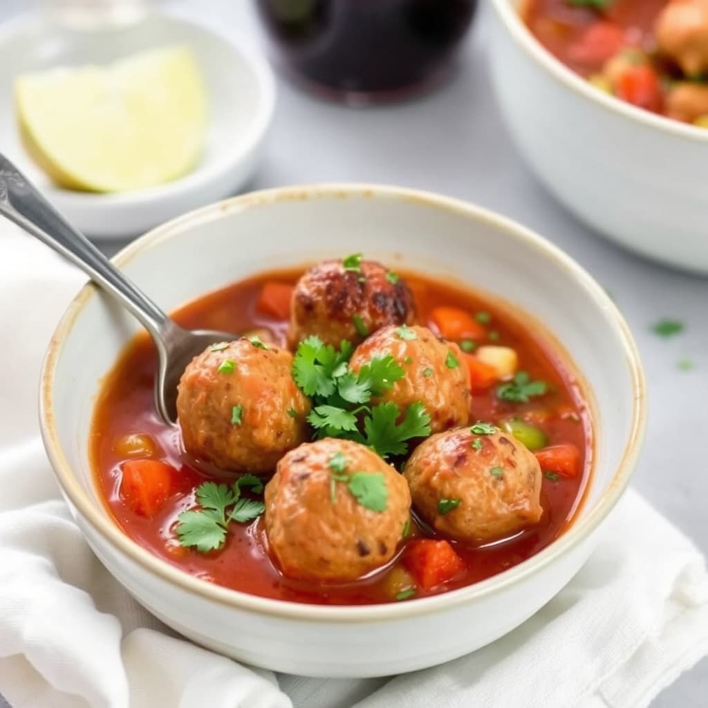 Spansk tyrkisk kjøttbollerettgryte