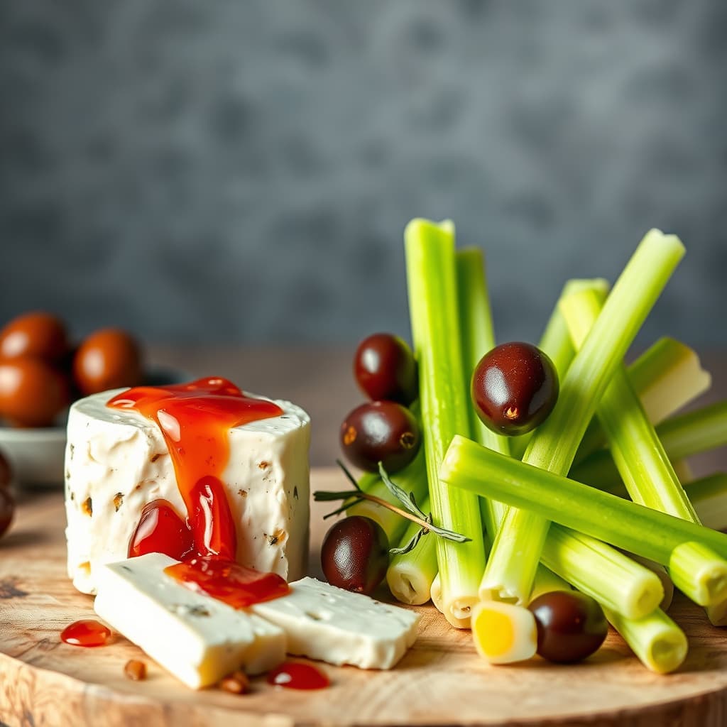 Spanske oster, selleristenger og oliven