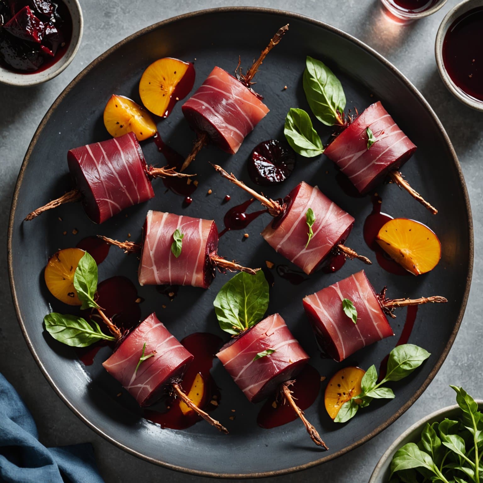 Spekeskinkeinnpakkede rødbeter