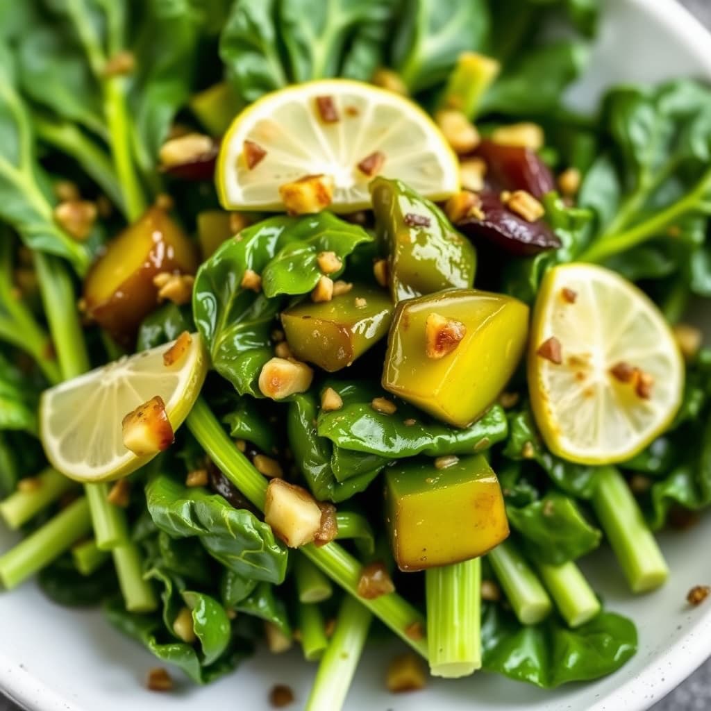 Spenat med indisk limepickle