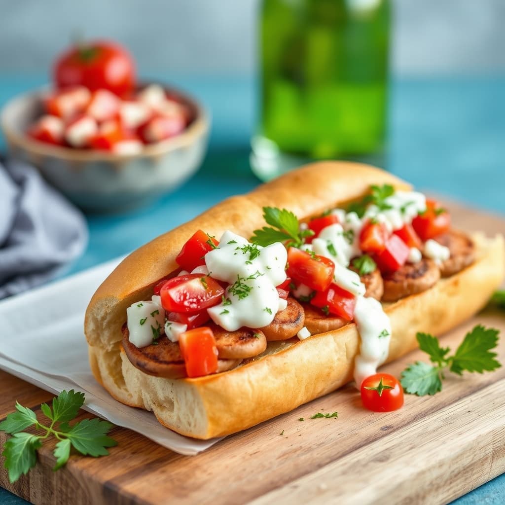 Spiedini-hoagies med caprese-relish