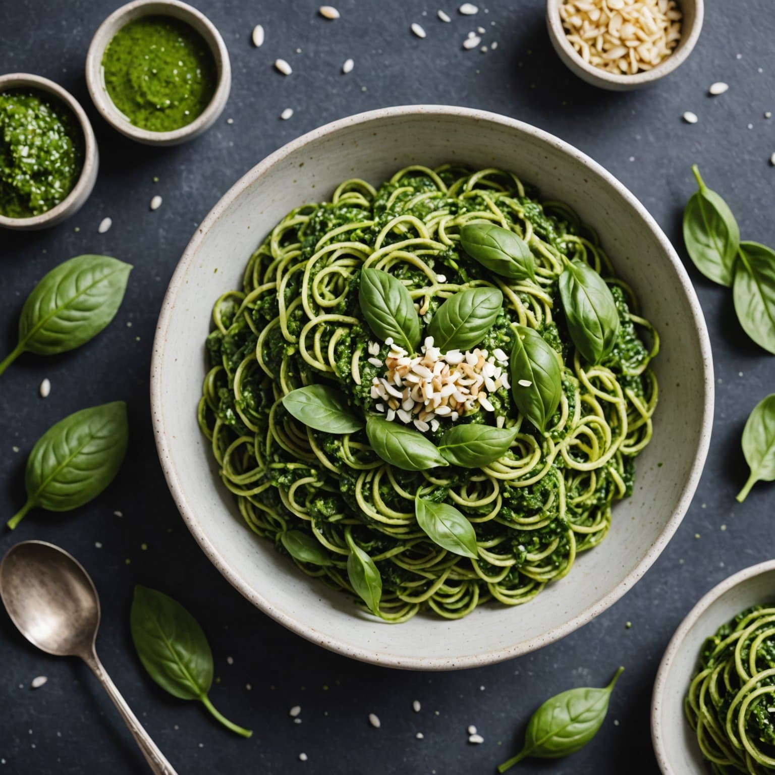 Spinat- og hvitløkstilksaus