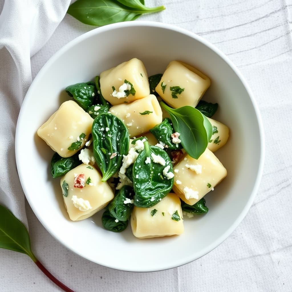 Spinat- og ricottagnocchi