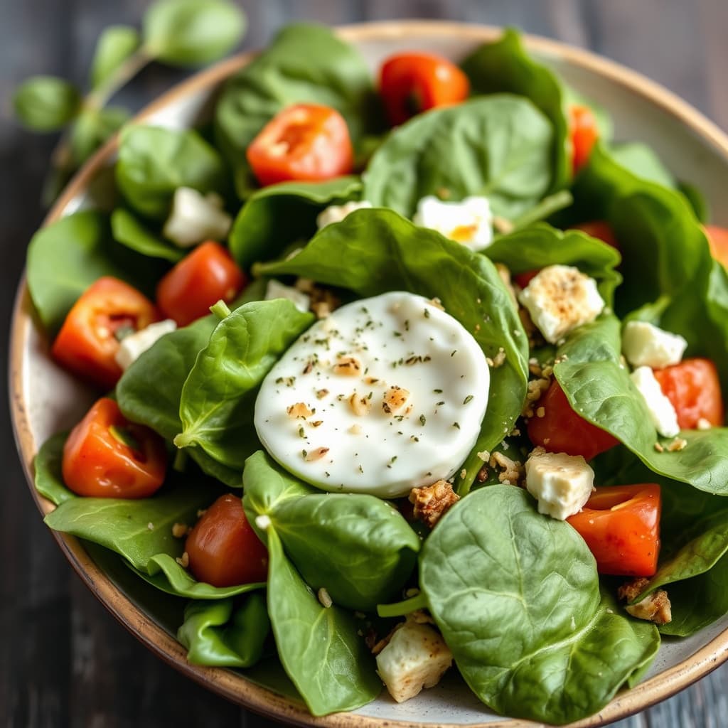 Spinatssalat med letthet